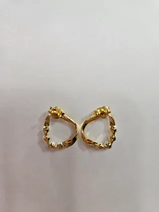 Pendientes Pandora Aro Perlas Dorados Nuevos