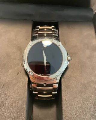 Reloj Movado Acero Inoxidable Hombre Negro/Plata