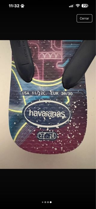 Chanclas Havaianas niño talla 29-30