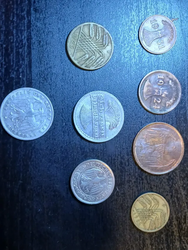 Lotto 8 Monete Repubblica di Weimar