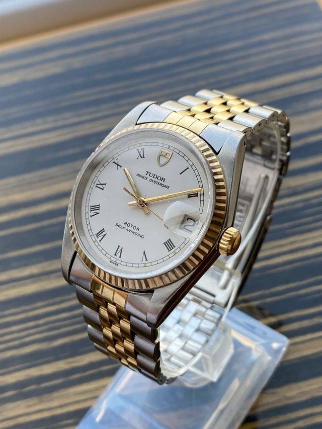 Tudor Prince Oysterdate Automático 34mm Oro/Plata