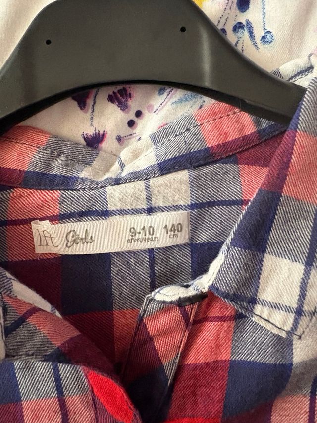 Camisa de cuadros para niña