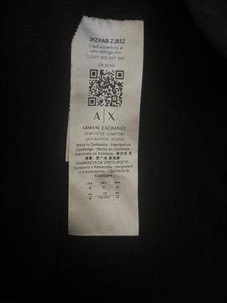 Sudadera Armani Exchange AX Negra