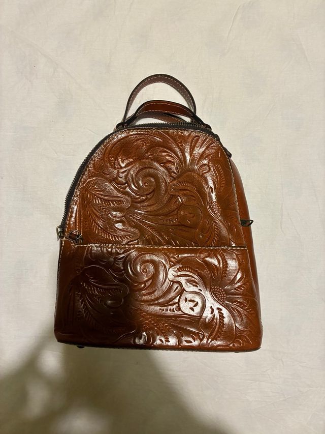 Zainetto in pelle marrone