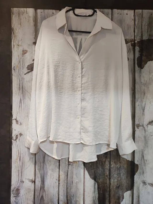 Camisa blanca tacto seda