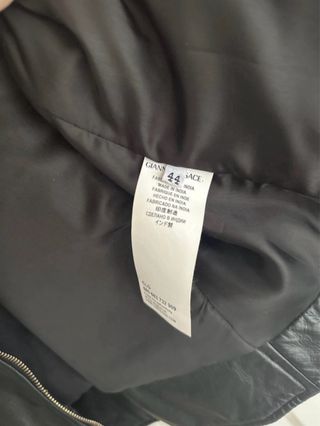 Cazadora Piel Versace Negra