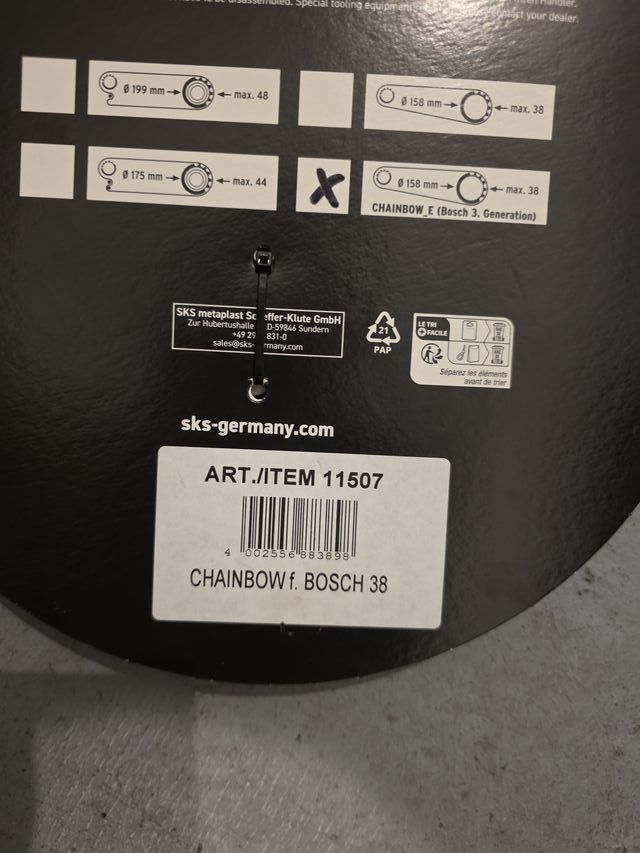 Cubrecadenas SKS Chainbow Negro para Bosch