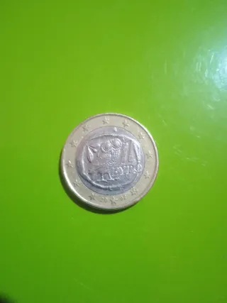 Moneda 1 Euro Búho Suerte 2002