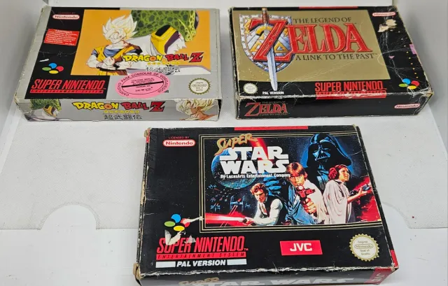 LOTE SUPER NINTENDO ZELDA STAR WARS DRAGON BALL