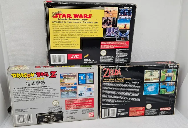 LOTE SUPER NINTENDO ZELDA STAR WARS DRAGON BALL