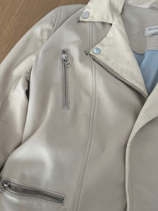 Chaqueta Piel Oveja Massimo Dutti Beige Talla L