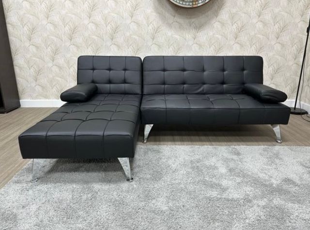 Sofá Cama Terciopelo Azul