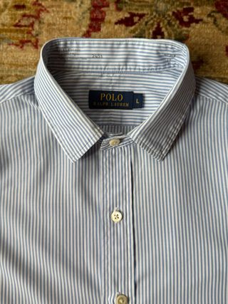 Camisa Ralph Lauren Manga Larga Talla L Rayas