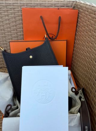 Bolso Hermes Evelyne Marrón.