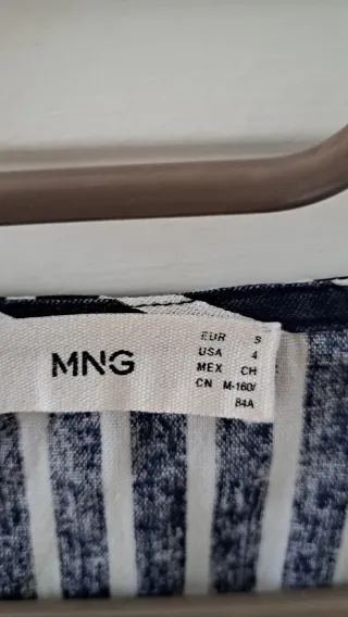 Vestido corto rayas azul y blanco