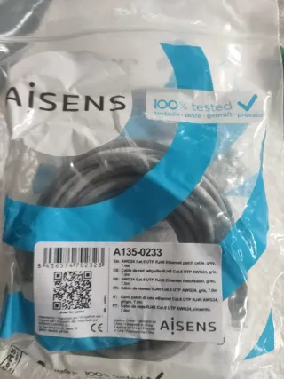 Cable Red Aisens Cat 6 UTP 7m Gris
