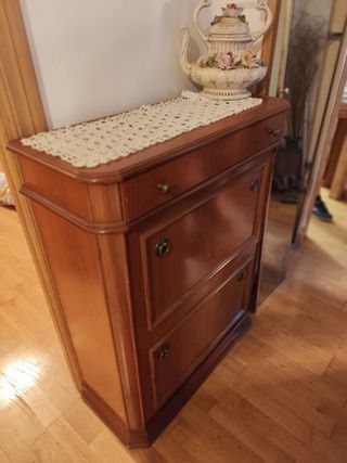 Zapatero madera 2 cajones