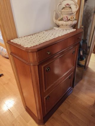 Zapatero madera 2 cajones