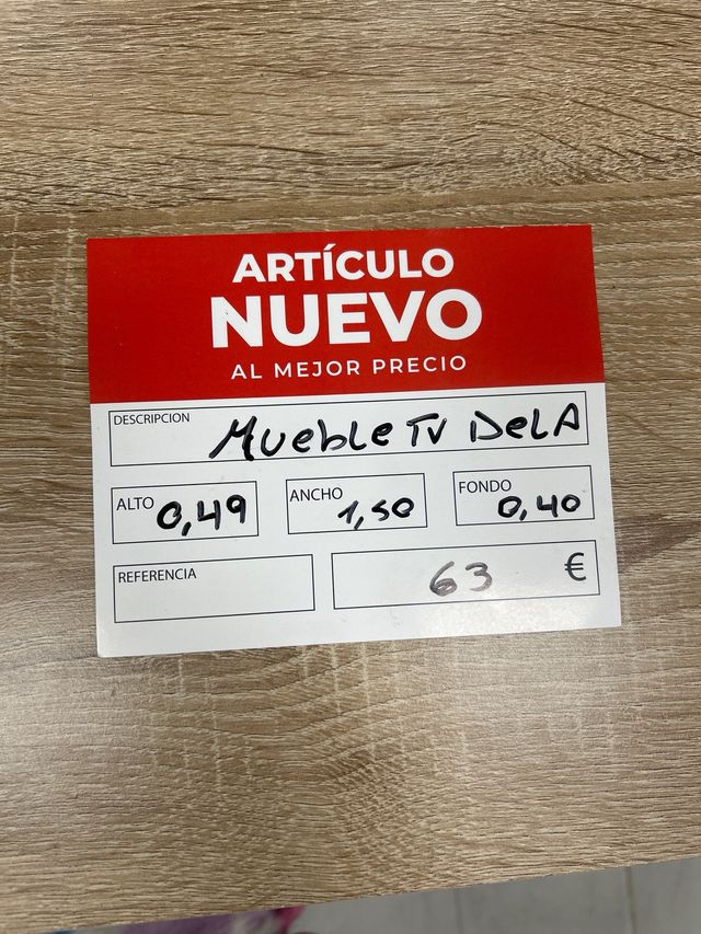 Mueble TV Dela, blanco y Cambria