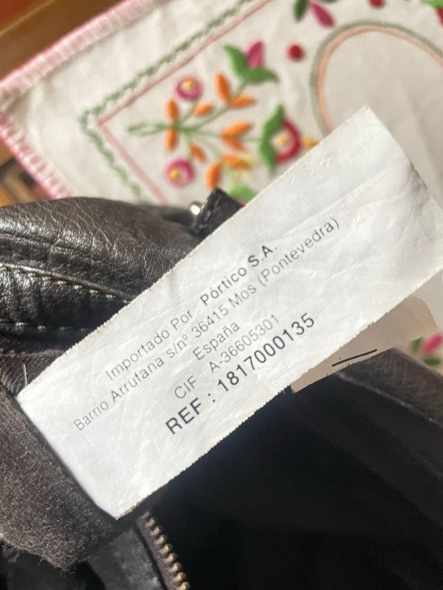 Bolso piel de búfalo marrón oscuro