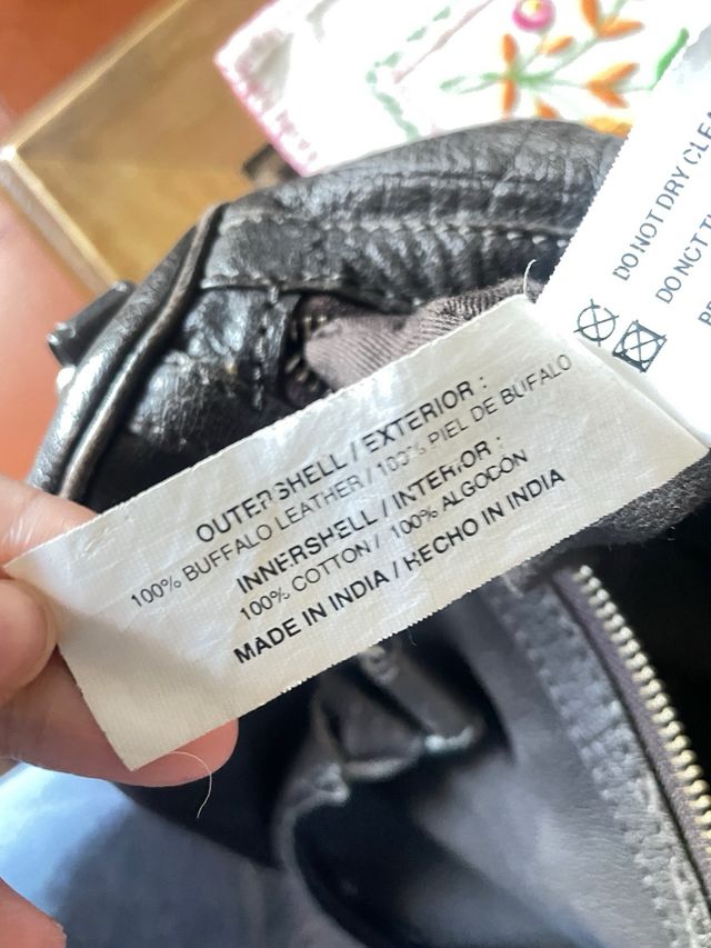 Bolso piel de búfalo marrón oscuro