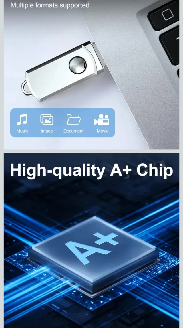 Memoria USB 512GB 3.0 Rotatoria Impermeable