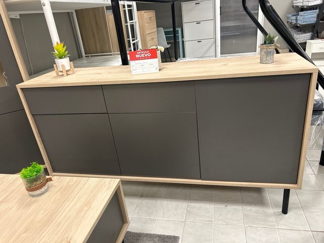 Aparador grafito y madera