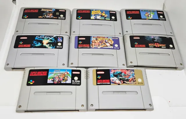 LOTE 8 JUEGOS SUPER NINTENDO SNES STREET FIGHTER
