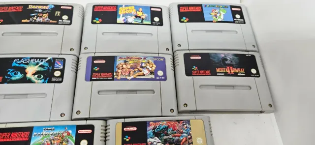 LOTE 8 JUEGOS SUPER NINTENDO SNES STREET FIGHTER