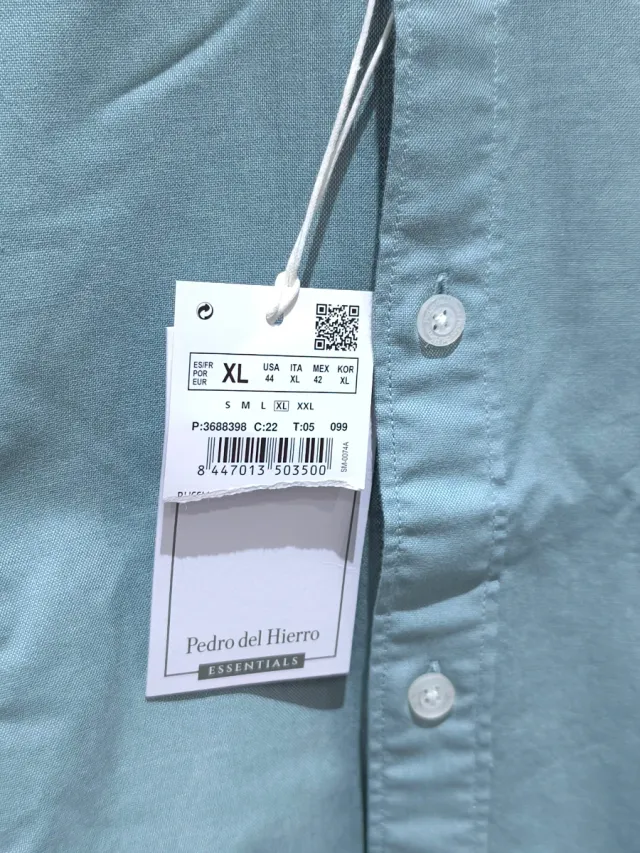 Camisa Pedro del Hierro en XL, Nueva con etiqueta.