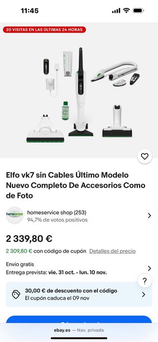 Aspirador profesional sin cables