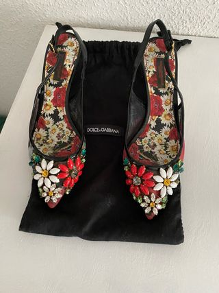 Zapatos Dolce & Gabbana Fiesta Flores Joyas
