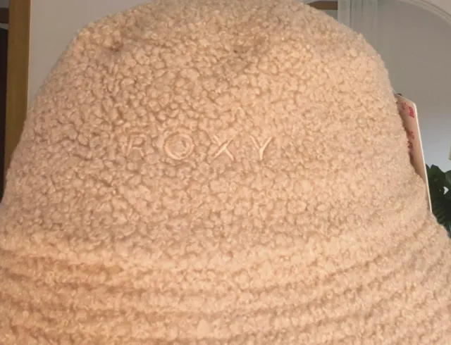 Gorro bucket borreguillo Roxy beige / nude