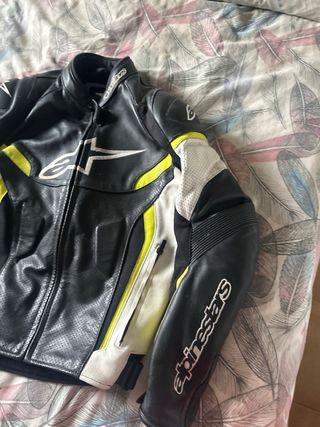 Chaqueta Moto Alpinestars Negra/Blanca/Amarilla