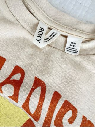 Sudadera Roxy Beige con Estampado Paradise Bound