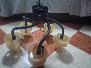 Lámpara de techo hierro y cristal