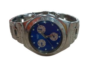 RELOJ DE CUARZO SWATCH AG 1999 AZUL Y ACERO