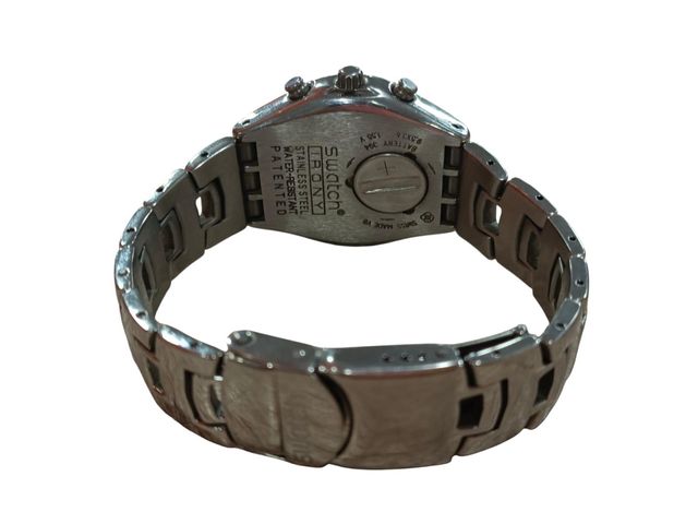 RELOJ DE CUARZO SWATCH AG 1999 AZUL Y ACERO