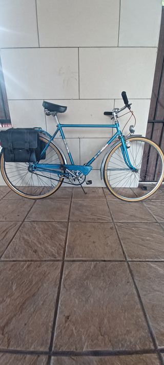 Bicicleta azul vintage