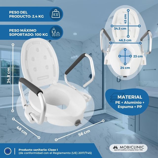 Elevador WC Mobiclinic® Adultos 17cm Guadiana