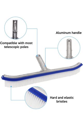 Cepillo para piscina metal y plástico