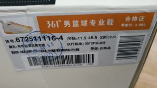 Zapatillas Baloncesto 361 Degrees Hombre Blancas N