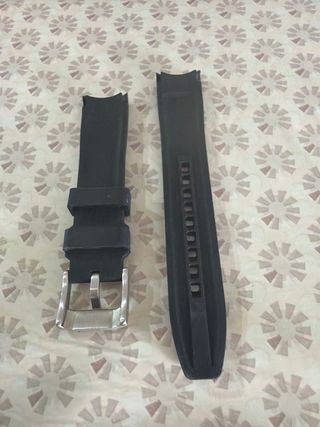 Correa Reloj Silicona Curvada 20mm Negra