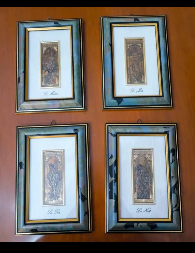 Colección "las cuatro horas del día" en plata 925