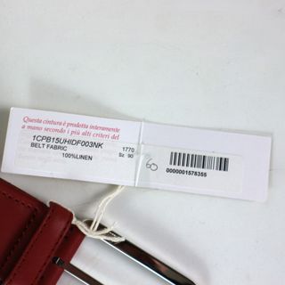 BRIONI CINTURA PELLE COTONE INTRECCIO 90 34 NUOVA