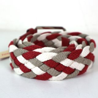 BRIONI CINTURA PELLE COTONE INTRECCIO 90 34 NUOVA