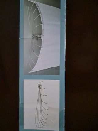 Barra Cortina Ducha Baño Paraguas