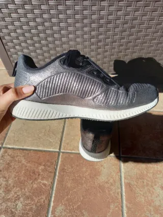 Scarpe Skechers Donna Nero/Argento.