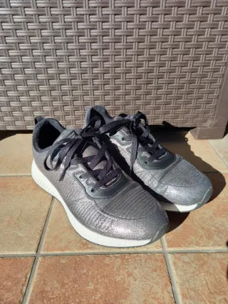 Scarpe Skechers Donna Nero/Argento.