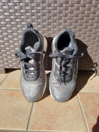 Scarpe Skechers Donna Nero/Argento.